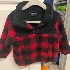 Little rebels red plaid 12-18 months pullover